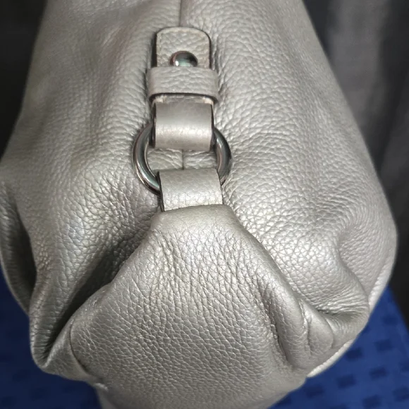 Coach Silver Pebbled Leather Duffle Hobo Bag - Picture 5 of 16